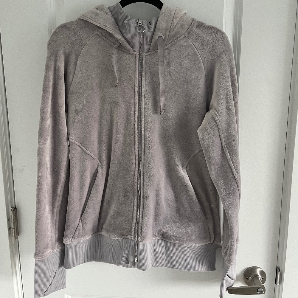 Athleta Super Soft Silver Zip Up Hoodie Size Medium - NEVER WORN